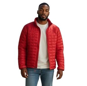 North Face Red Lightweight Thermoball Packable Puffer Jacket Repaired men's Med